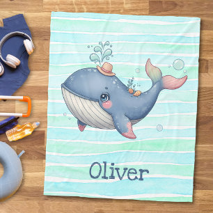 Manta Polar Cute ballena pequeña y extravagante