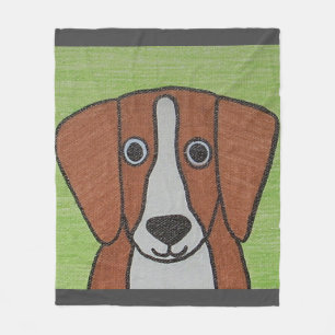 Manta Polar Cute Beagle Fleece Blanket