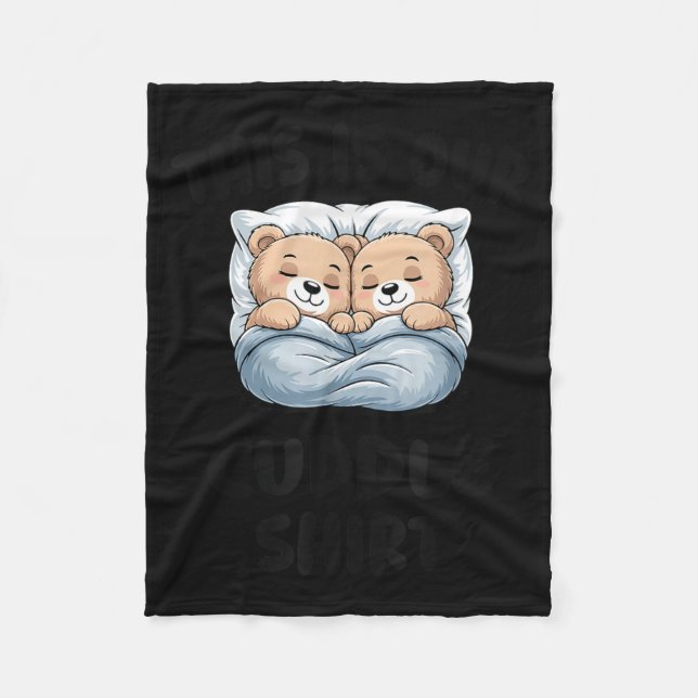 Manta Polar Cute Bear Couple This Is Our Cuddle  (Anverso)