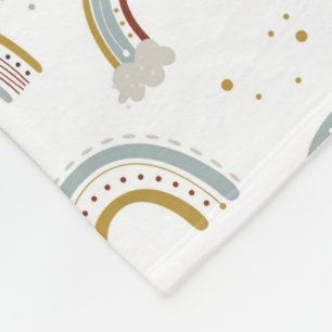 Manta Polar Cute Boho Rainbow Pattern Niños Fleece Blanket