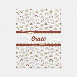 Manta Polar Cute Boho Rainbow Pattern Niños Fleece Blanket