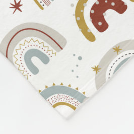 Manta Polar Cute Boho Rainbow Pattern Niños Fleece Blanket