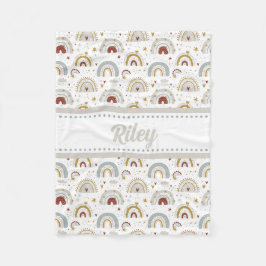 Manta Polar Cute Boho Rainbow Pattern Niños Fleece Blanket