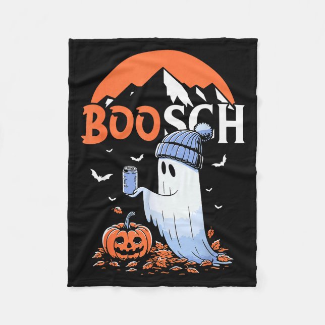 Manta Polar Cute Boo Ghost Halloween Pumpkin Beer Drinking Sok (Anverso)