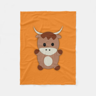 Manta Polar Cute Brown Cow