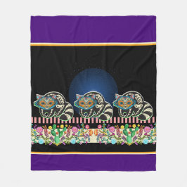 Manta Polar Cute Calavera Gats Fleece Blanket