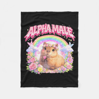 Manta Polar Cute Capybara Rainbow Floral Funny for Men Women