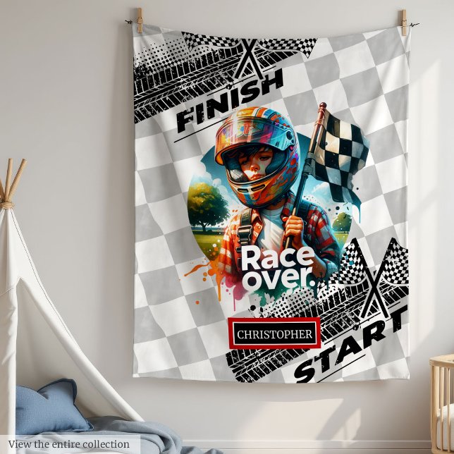 Manta Polar Cute Carreras Blanket Fórmula 1 Niño Regalo de cum (Cute Racing Blanket Formula 1 Boy Birthday Gift)