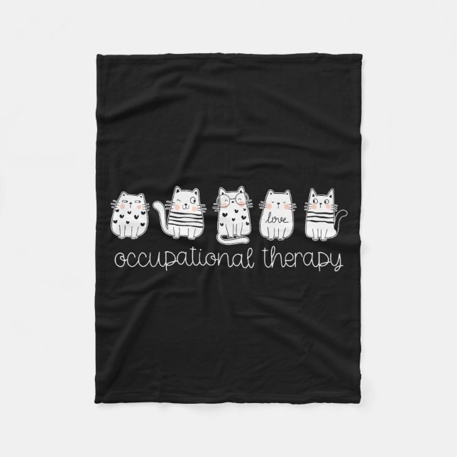 Manta Polar Cute Cat Lover Occupational Therapy Ot Ota Therapi (Anverso)