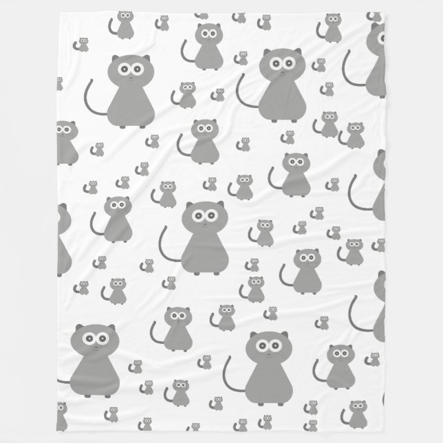 MANTA POLAR CUTE CAT PATTERN (Anverso)