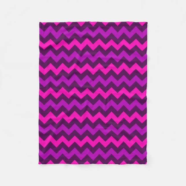 Manta Polar Cute Chevrons Púrpura Pequeña Funda De Fleece (Anverso)