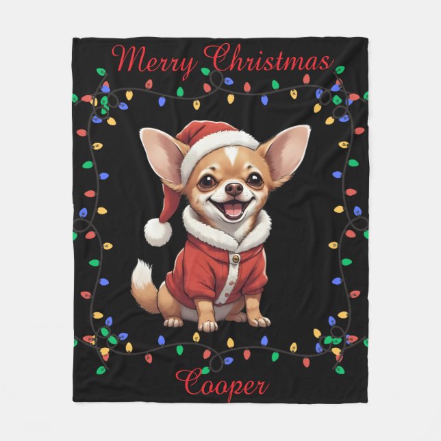 Manta Polar Cute Chihuahua Fleece Blanket (Anverso)