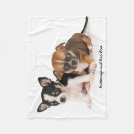 Manta Polar Cute Chihuahuas Foto Fleece Blanket