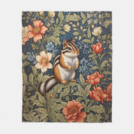 Manta Polar Cute Chipmunk William Morris Inspiró Floral