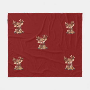 Manta Polar Cute Christmas Reindeer Sticker – Kawaii Winter
