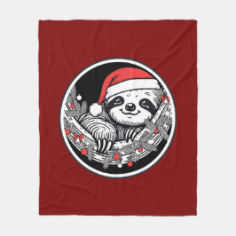 Manta Polar Cute Christmas Sloth Blanket