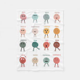 Manta Polar Cute Colorful Feelings Emotions Faces Chart
