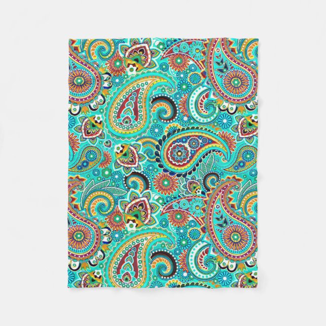 Manta Polar Cute Colorful Paisley (Anverso)