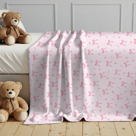 Manta Polar Cute Coquette Bows and Blossoms