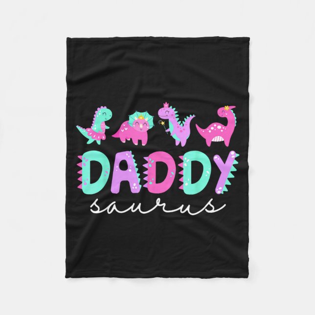 Manta Polar Cute Daddy Saurus Dad Dinosaur Birthday Boy Girl F (Anverso)