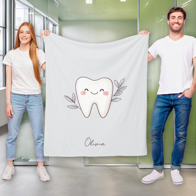 Manta Polar Cute Dental Personalized Grey (Subido por el creador)
