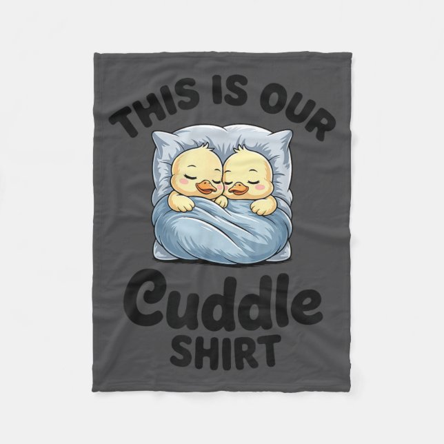 Manta Polar Cute Duck Couple This Is Our Cuddle  (Anverso)