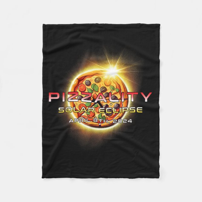 Manta Polar Cute Eclipse Solar Pizzality Eclipse Pizza (Anverso)
