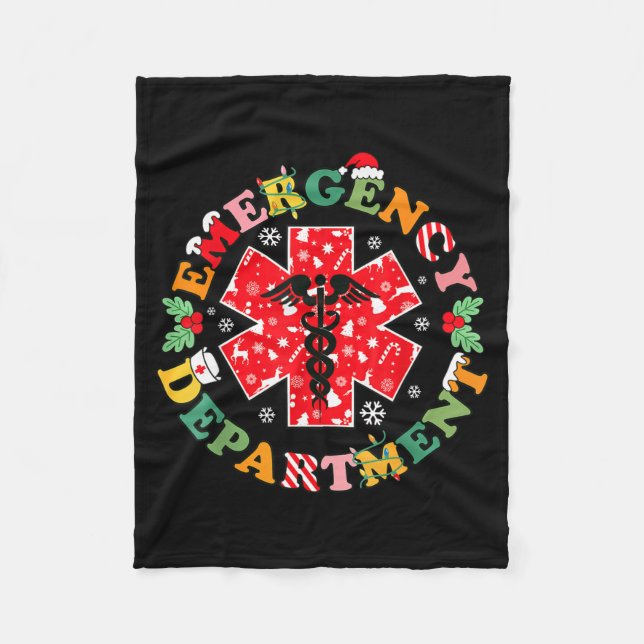 Manta Polar Cute Emergency Department Christmas Er Nurse Santa (Anverso)