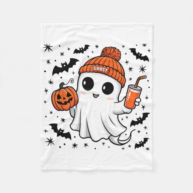 Manta Polar Cute fantasma Halloween disfraz niño pequeño niños (Anverso)