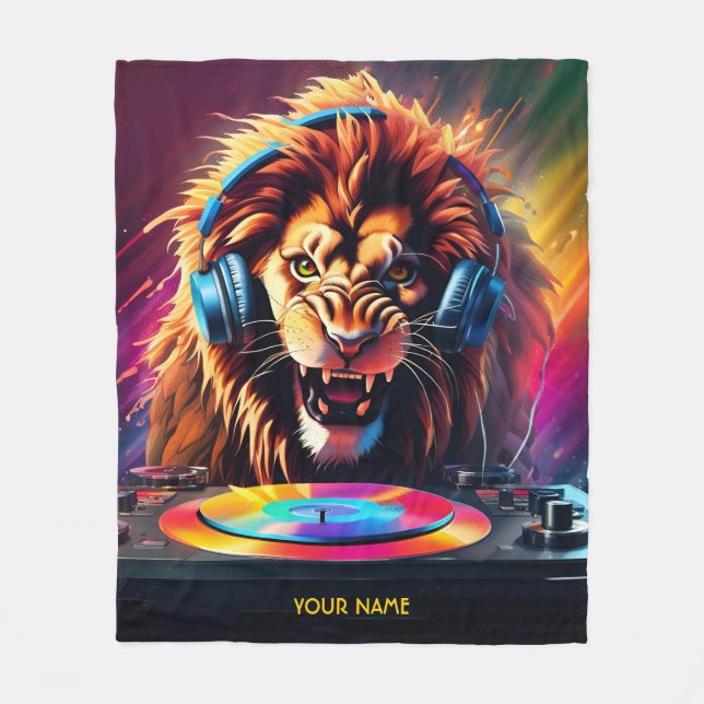 Manta Polar Cute Fantasy Lion DJ Vinyl (Anverso)