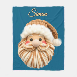 Manta Polar Cute Faux Yarn Christmas Santa crochet 