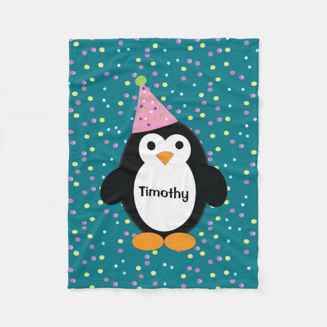 Manta Polar Cute Fiesta Penguin (Anverso)