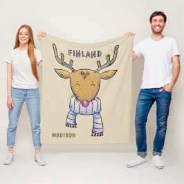 Manta Polar Cute Finlandia Resto nombre personalizado frazadas