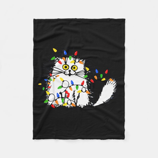 Manta Polar Cute Funny Animal Lover Cat Christmas  (Anverso)