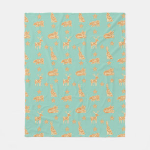 Manta Polar Cute galletas de pan de jengibre en menta
