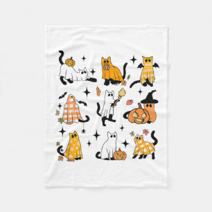 Manta Polar Cute Gato Fantasma Divertido vestido Halloween Rop