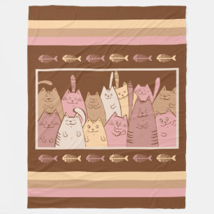 Manta Polar Cute Gats Fleece Blanket