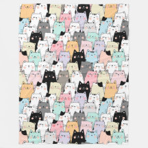 Cute Gats Fleece Blanket