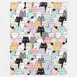 Manta Polar Cute Gats Fleece Blanket