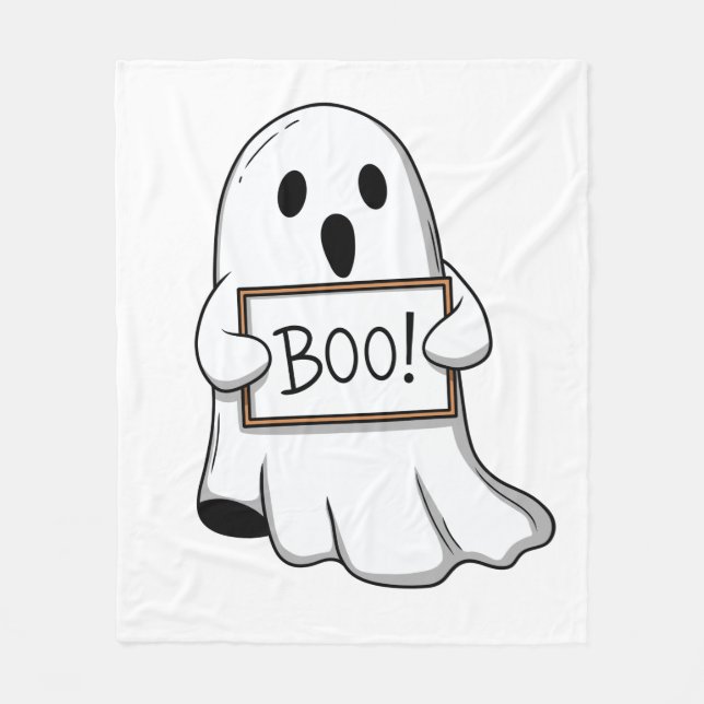 Manta Polar Cute Ghostly BOO Fun (Anverso)