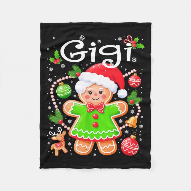 Manta Polar Cute Gigi Gingerbread Family Matching Christmas Co (Anverso)