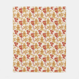 Manta Polar Cute Gingerbread Christmas Seamless Pattern