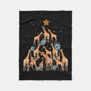 Manta Polar Cute Giraffe Árbol de Navidad Giraffe Amantes de N