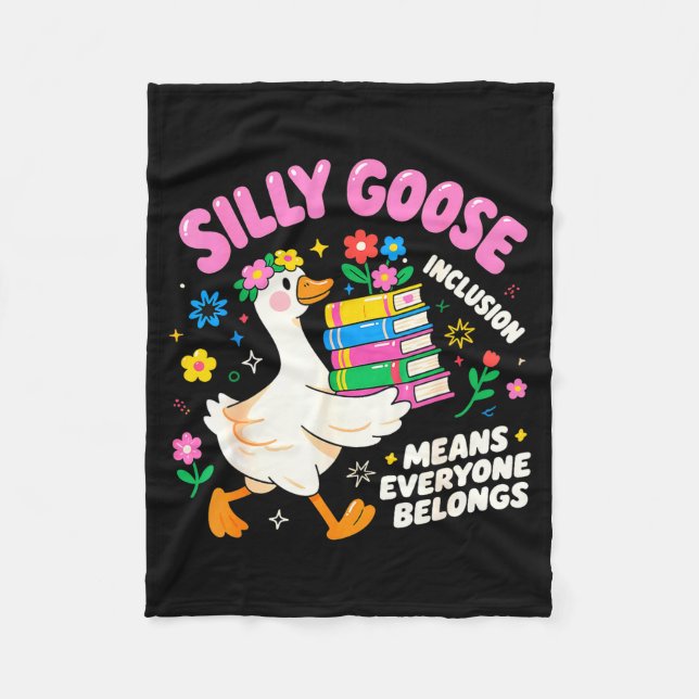Manta Polar Cute Goose Inclusion Everyone Belongs Teacher Gift (Anverso)