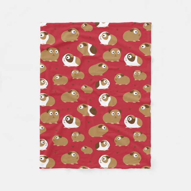 Manta Polar Cute Guinea Cerdos Fleece Blanket (Anverso)
