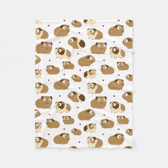Manta Polar Cute Guinea Cerdos Fleece Blanket (Anverso)