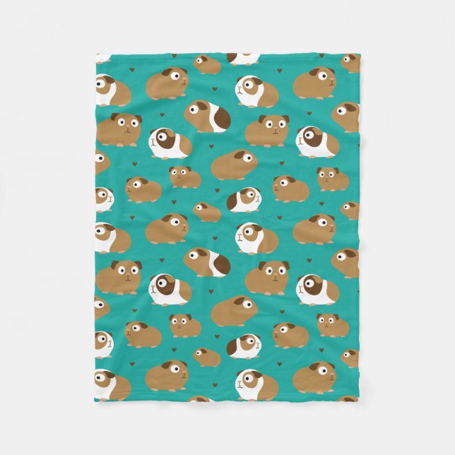 Manta Polar Cute Guinea Cerdos Fleece Blanket (Anverso)