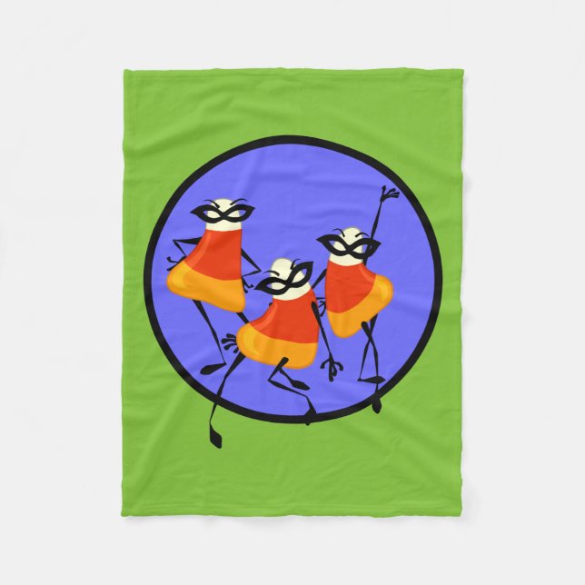 MANTA POLAR CUTE HALLOWEEN CANDY CORN FLEECE BLANKET (Anverso)