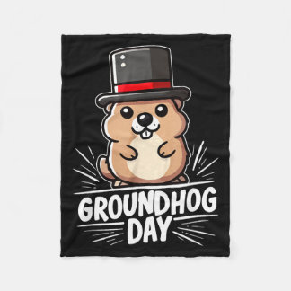 Manta Polar Cute Happy Groundhog Day February 2nd Phils Holida