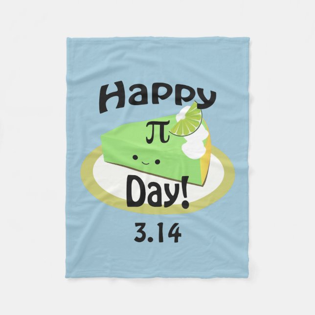 Manta Polar Cute Happy Pi Day (Anverso)